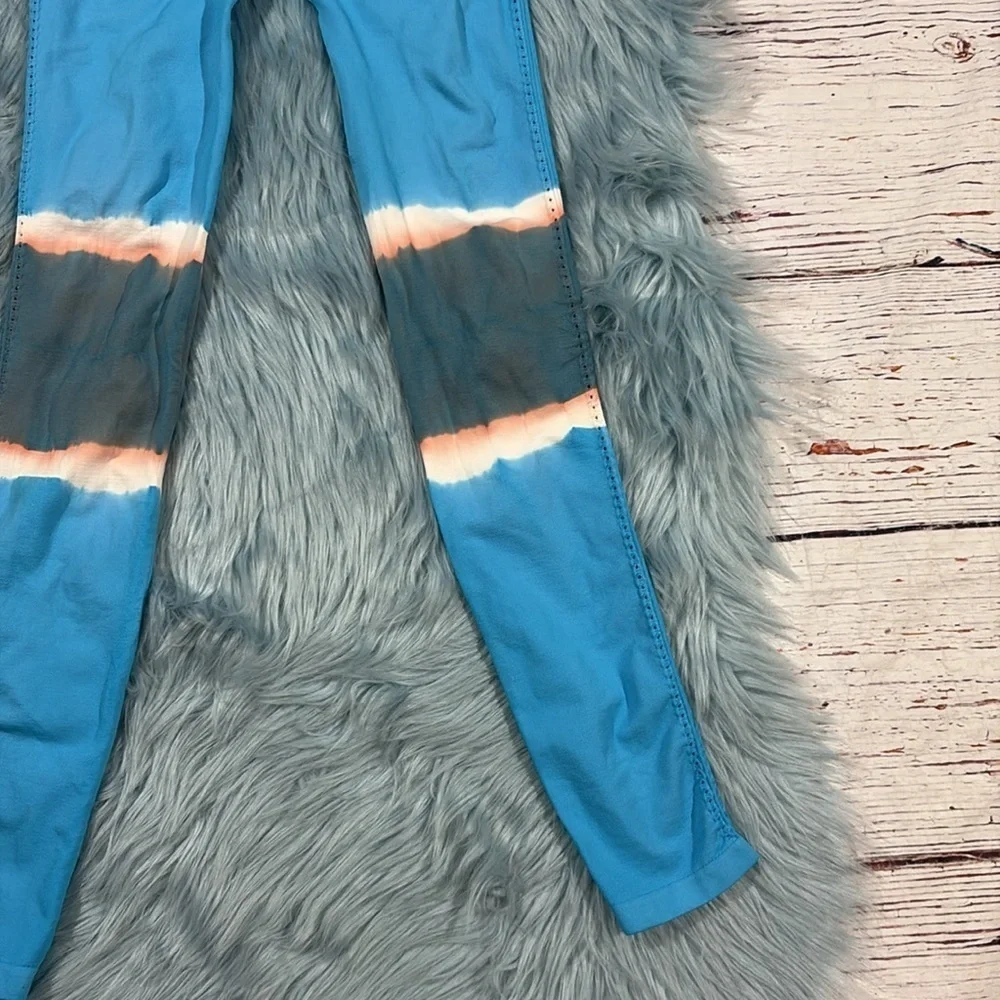 Free People Movement Tie Dye Barely There Blue Leggings